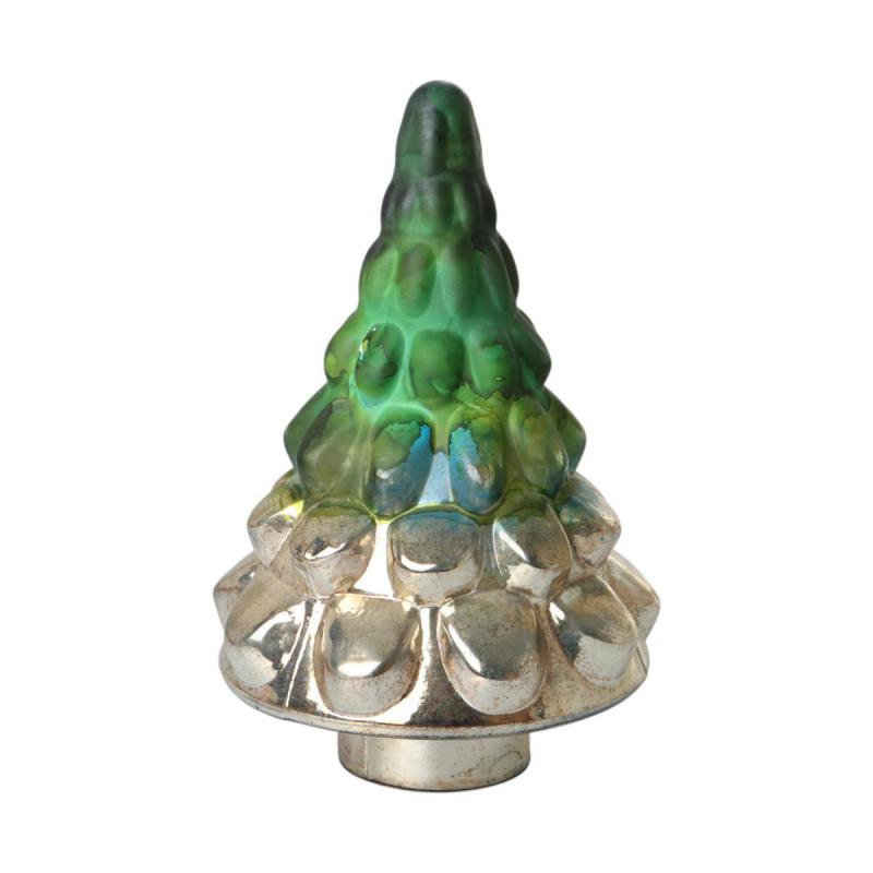 Glas-Baum farbverlauf gr&uuml;n/gold