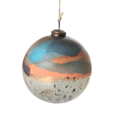 Glas-Ornamentkugel farbverlauf braun/gold