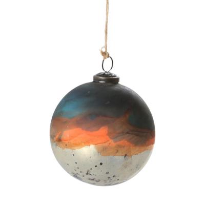Glas-Ornamentkugel farbverlauf braun/gold