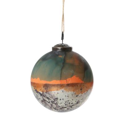 Glas-Ornamentkugel farbverlauf braun/gold