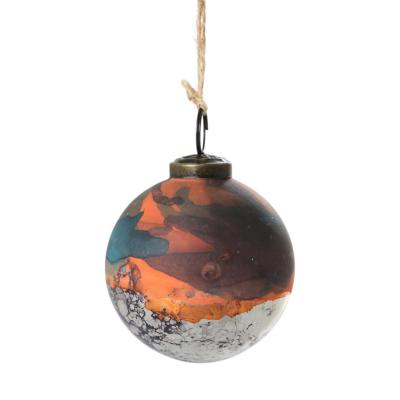 Glas-Ornamentkugel farbverlauf braun/gold