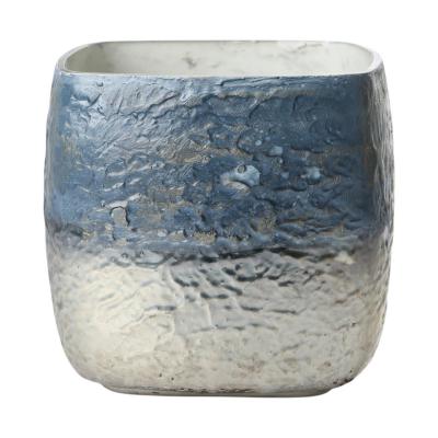 Windlicht farbverlauf blau/silber