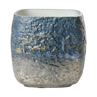 Windlicht farbverlauf blau/silber