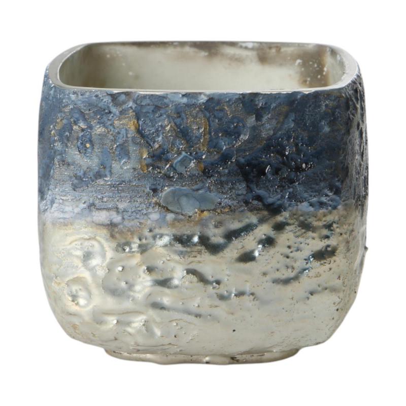 Windlicht farbverlauf blau/silber
