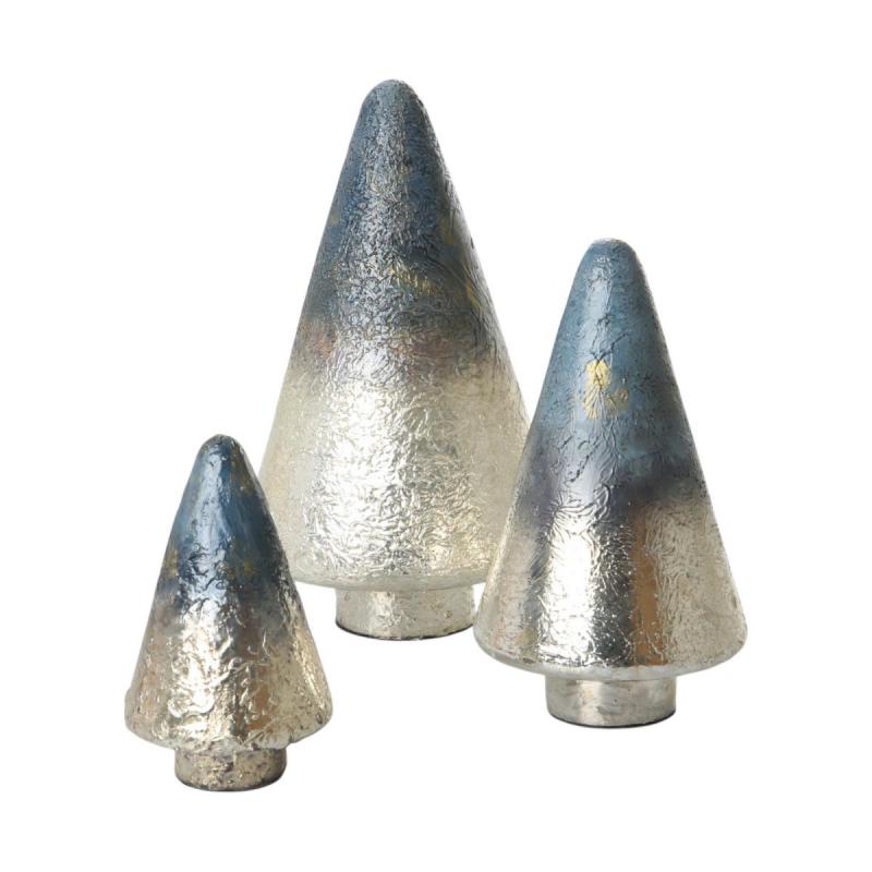 Glas-Baumaufsteller farbverlauf blau/silber