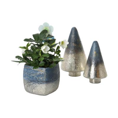 Glas-Baumaufsteller farbverlauf blau/silber