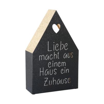 Hausaufsteller "Zuhause" schwarz
