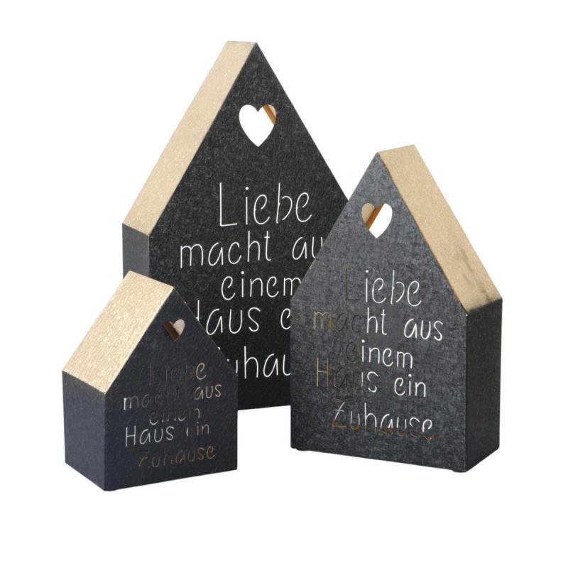 Hausaufsteller "Zuhause" schwarz