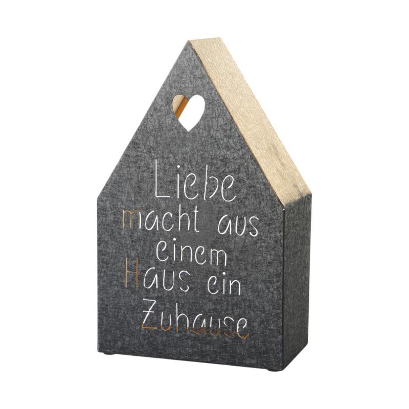 Hausaufsteller "Zuhause" schwarz