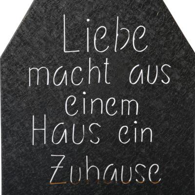 Hausaufsteller "Zuhause" schwarz