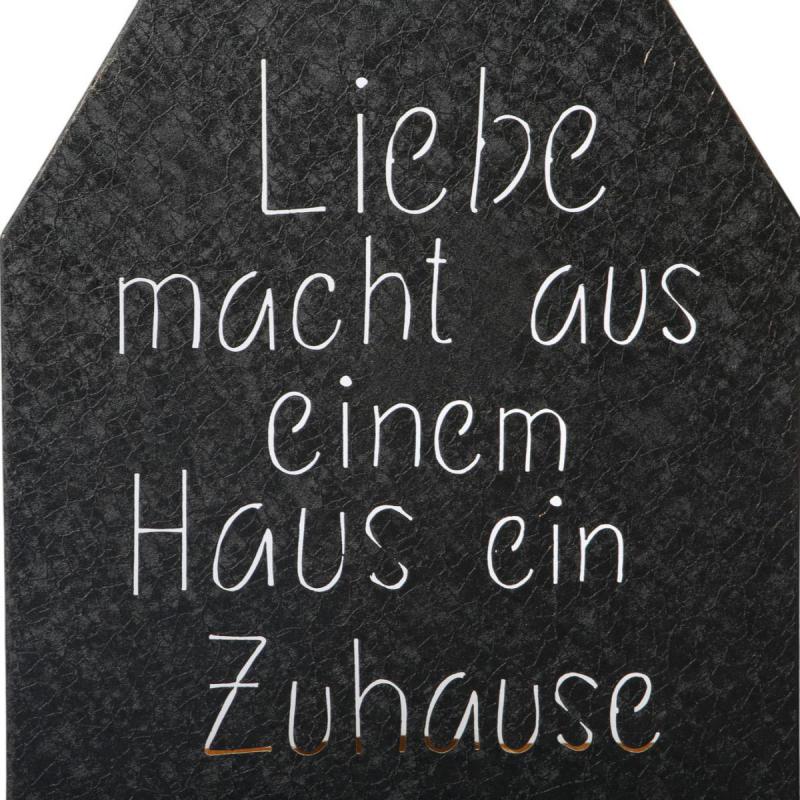 Hausaufsteller "Zuhause" schwarz