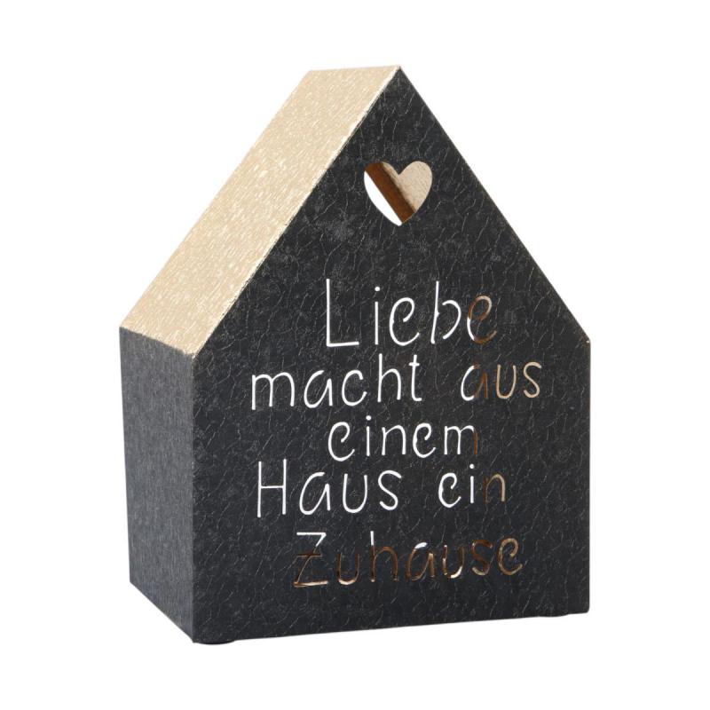 Hausaufsteller "Zuhause" schwarz
