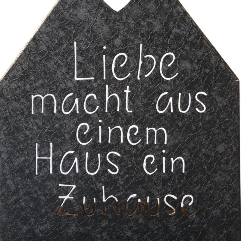 Hausaufsteller "Zuhause" schwarz