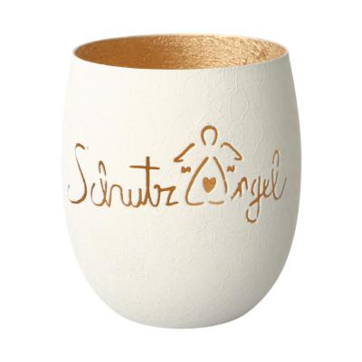 Windlicht Schutzengel wei&szlig;