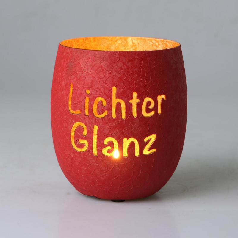 Windlicht Lichterglanz rot