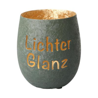 Windlicht Lichterglanz gr&uuml;n