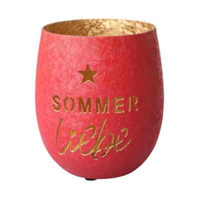 Windlicht Sommer Liebe rot