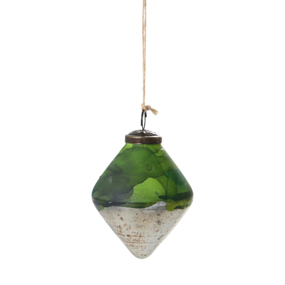 Baumschmuck-Diamant farbverlauf gr&uuml;n/gold
