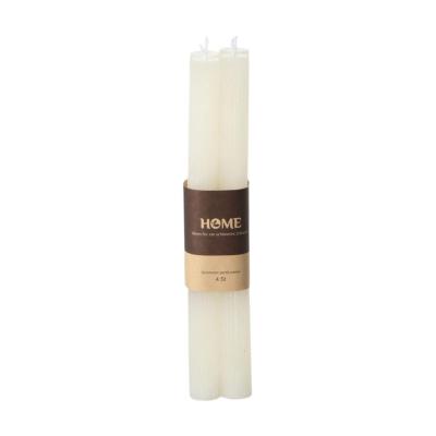 Spitzkerze gerillt creme