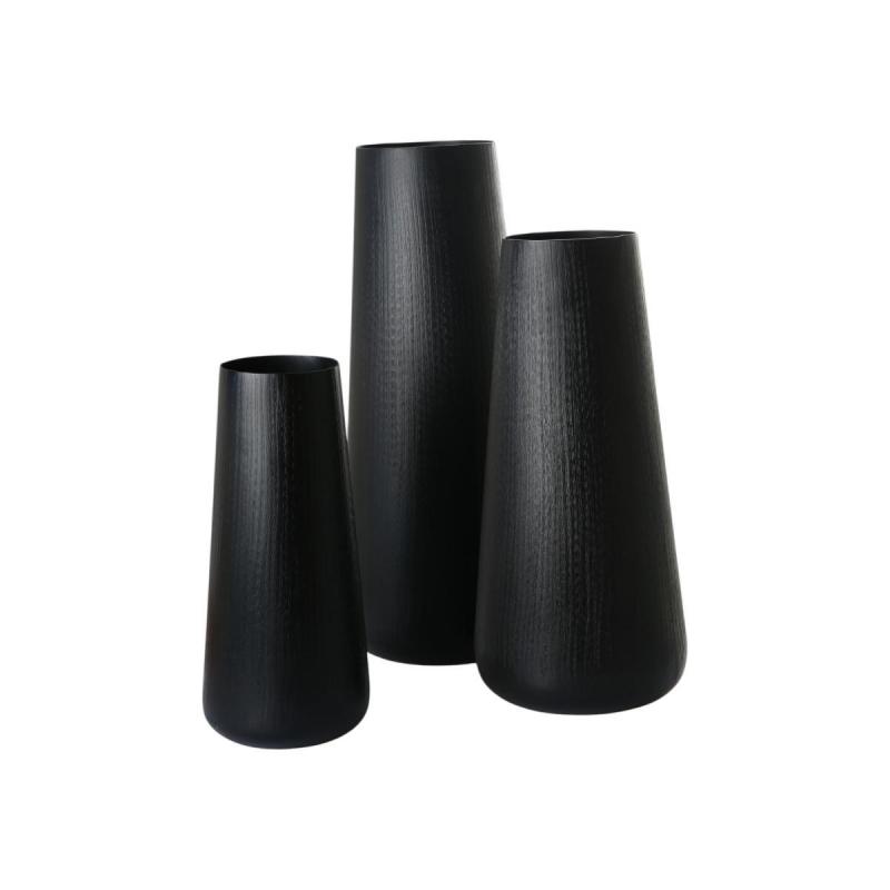 Alu-Vase matt schwarz