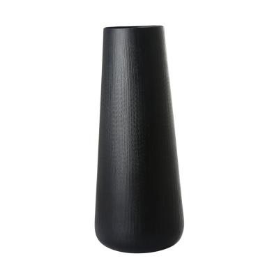 Alu-Vase matt schwarz