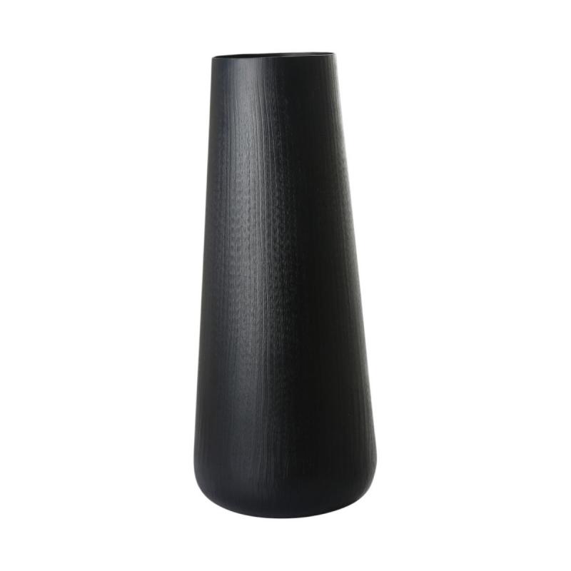 Alu-Vase matt schwarz