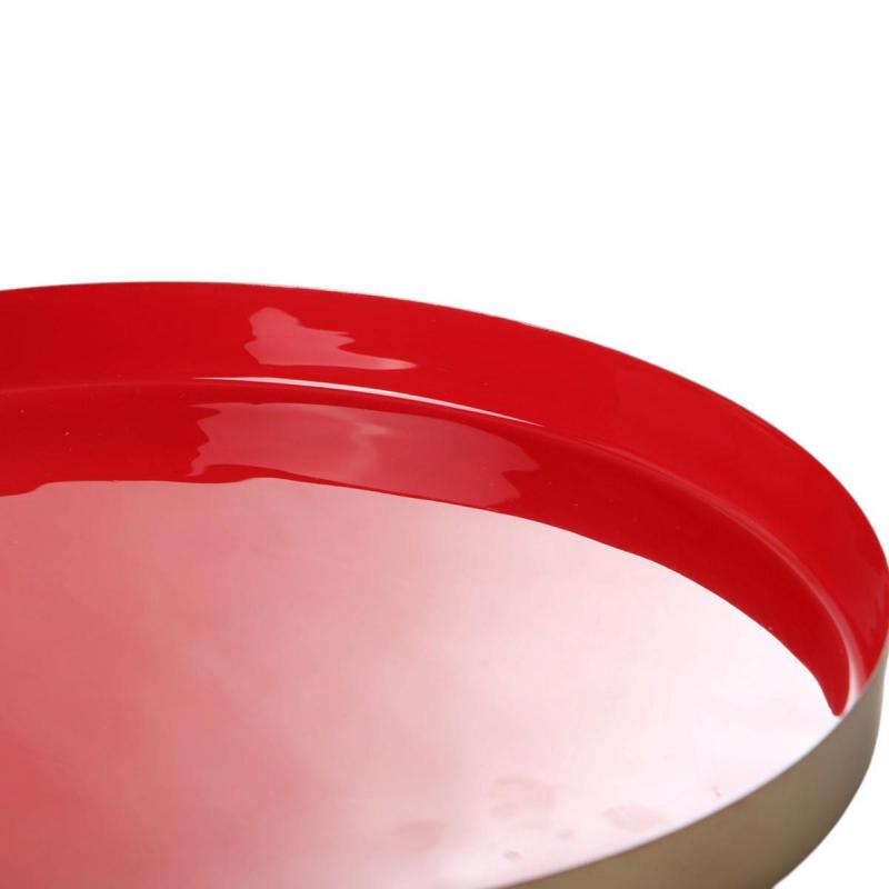 Kerzenteller rot/gold