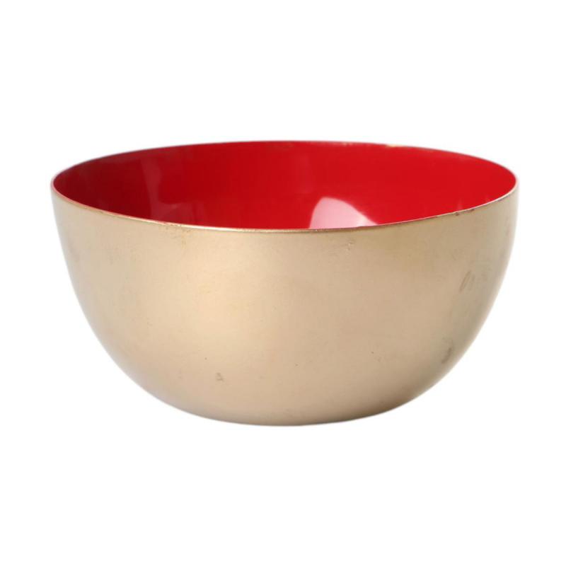 Kerzenschale rot/gold