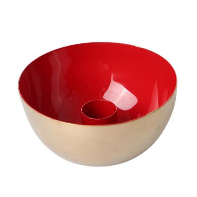 Kerzenschale rot/gold