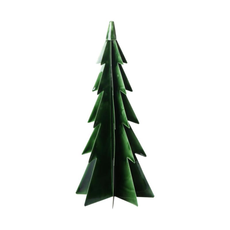 Metall-Tannenbaum gr&uuml;n emalliert