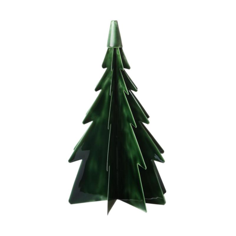 Metall-Tannenbaum gr&uuml;n emalliert