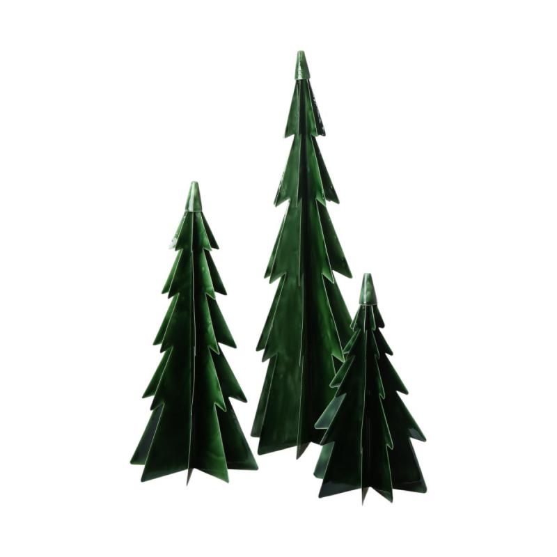 Metall-Tannenbaum gr&uuml;n emalliert