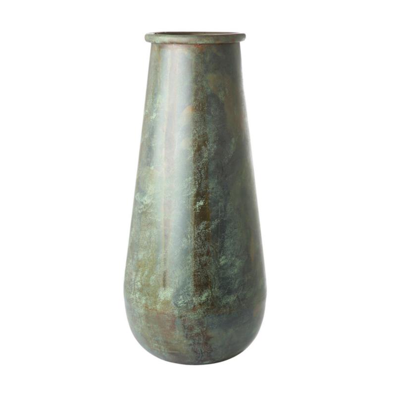 Metall-Vase hoch Messing oxidiert