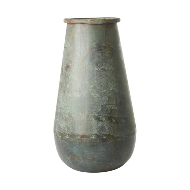 Metall-Vase hoch Messing oxidiert