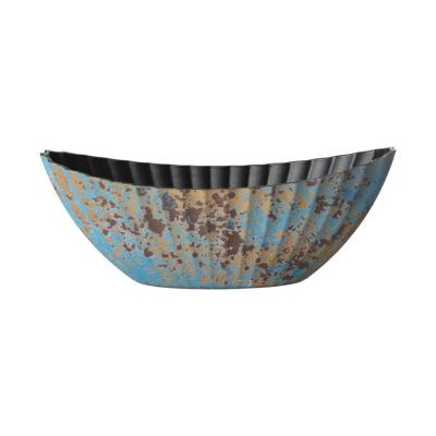 KS-Schalle Schiffform blau/glod Rostoptik