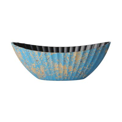 KS-Schalle Schiffform blau/glod Rostoptik