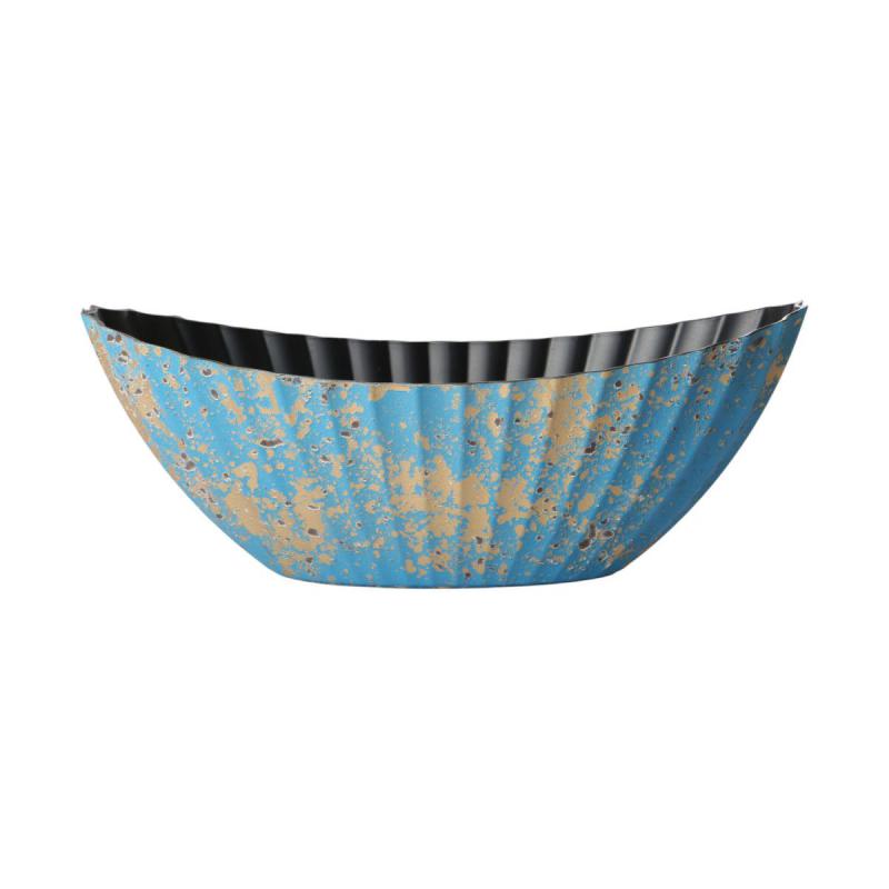 KS-Schalle Schiffform blau/glod Rostoptik