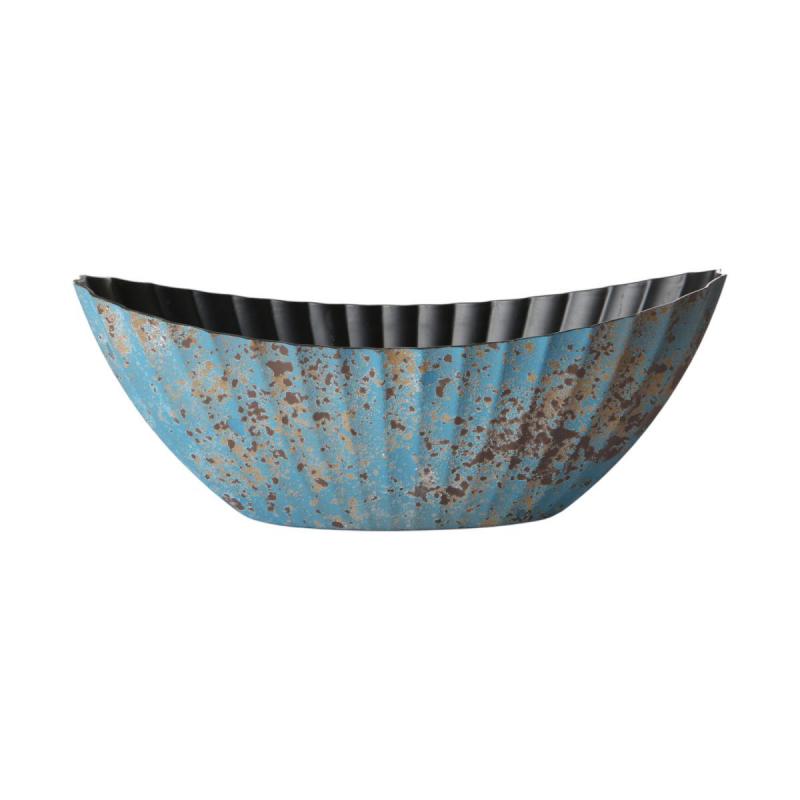 KS-Schalle Schiffform blau/glod Rostoptik
