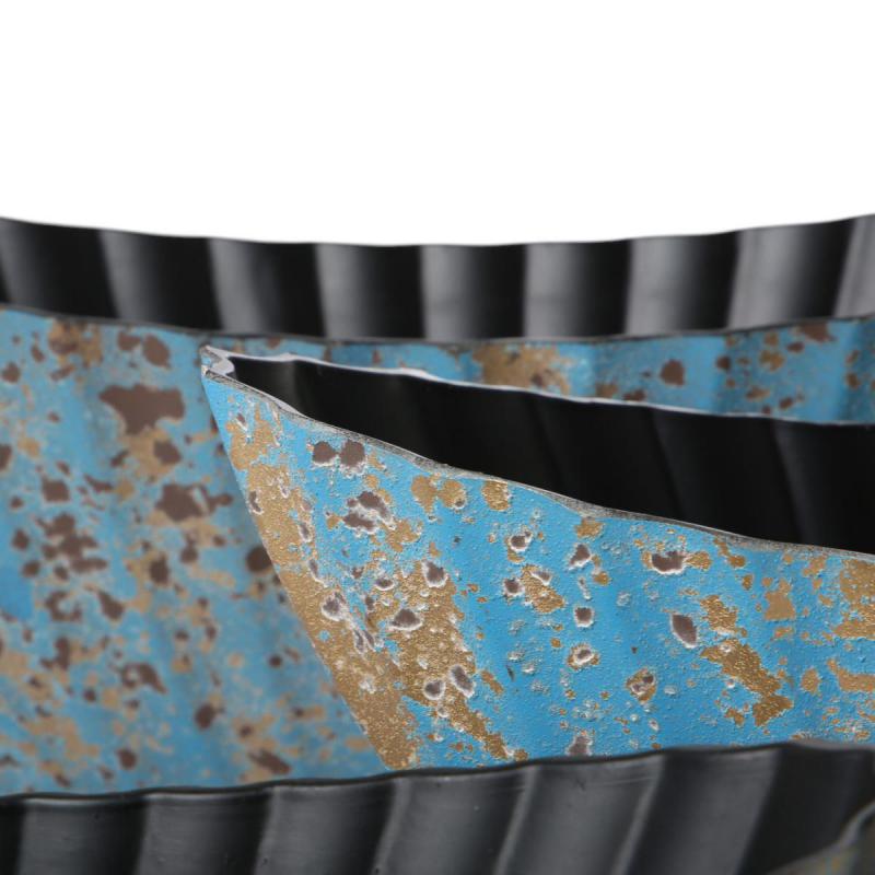 KS-Schalle Schiffform blau/glod Rostoptik