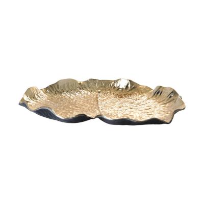 KS-Teller Blattform gold