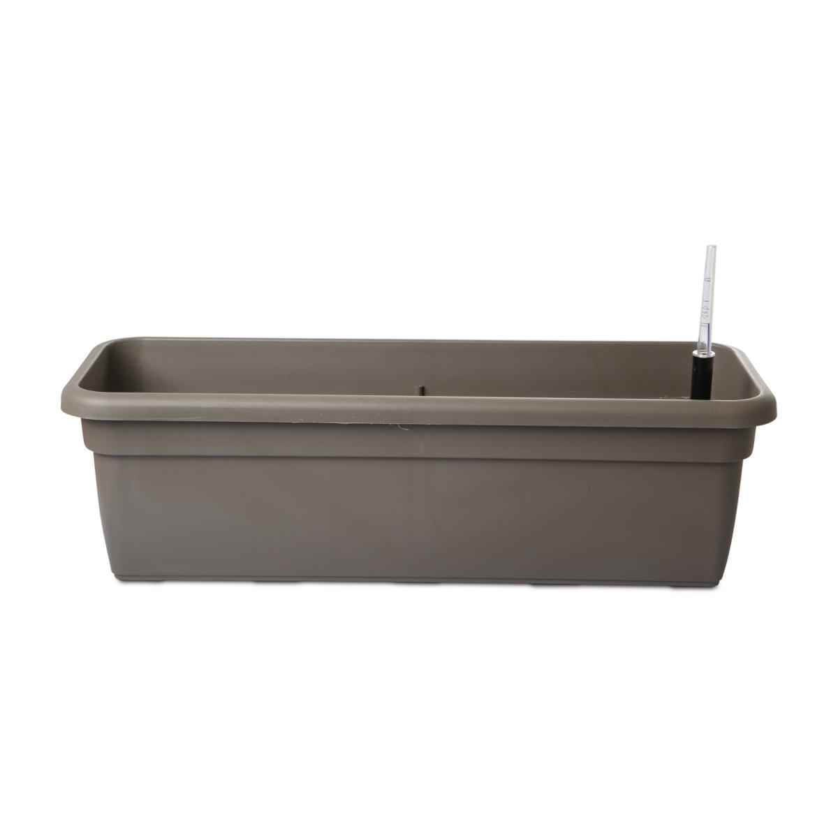 Balkonkasten m.Bewässerung GEDA rechte taupe