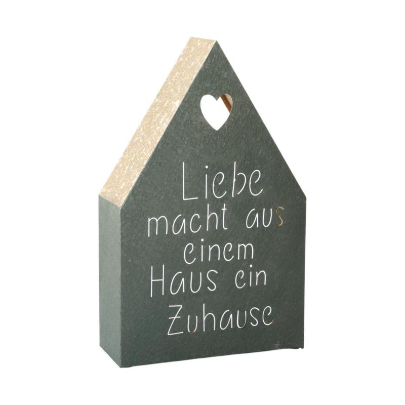 Hausaufsteller "Zuhause" gr&uuml;n