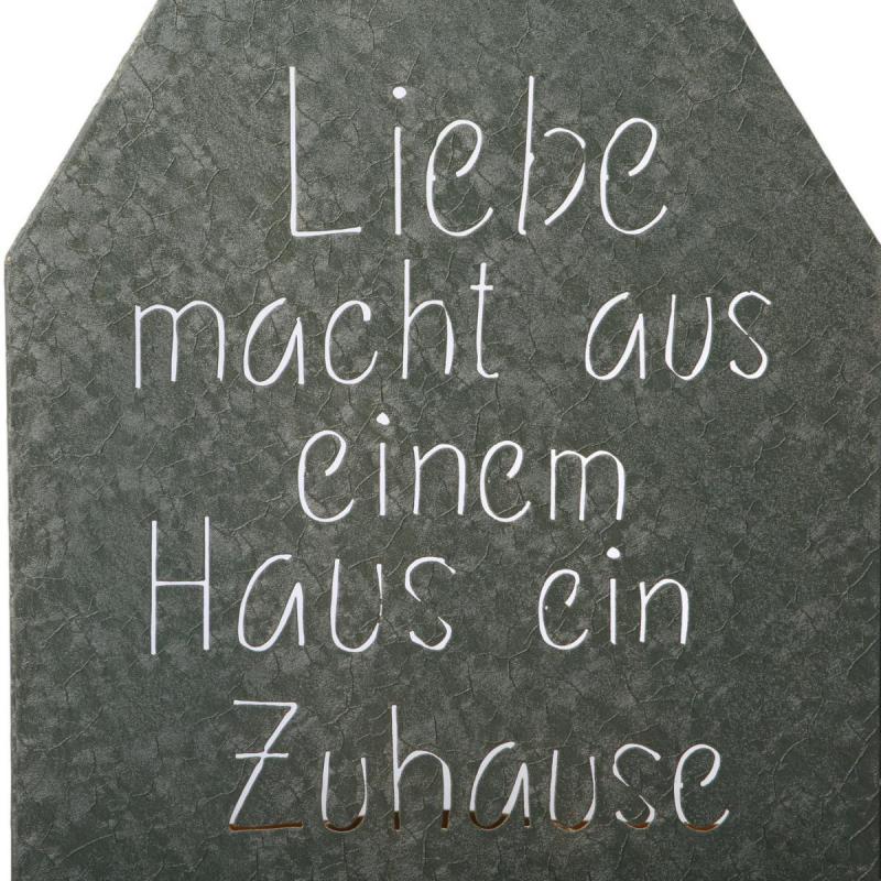 Hausaufsteller "Zuhause" gr&uuml;n