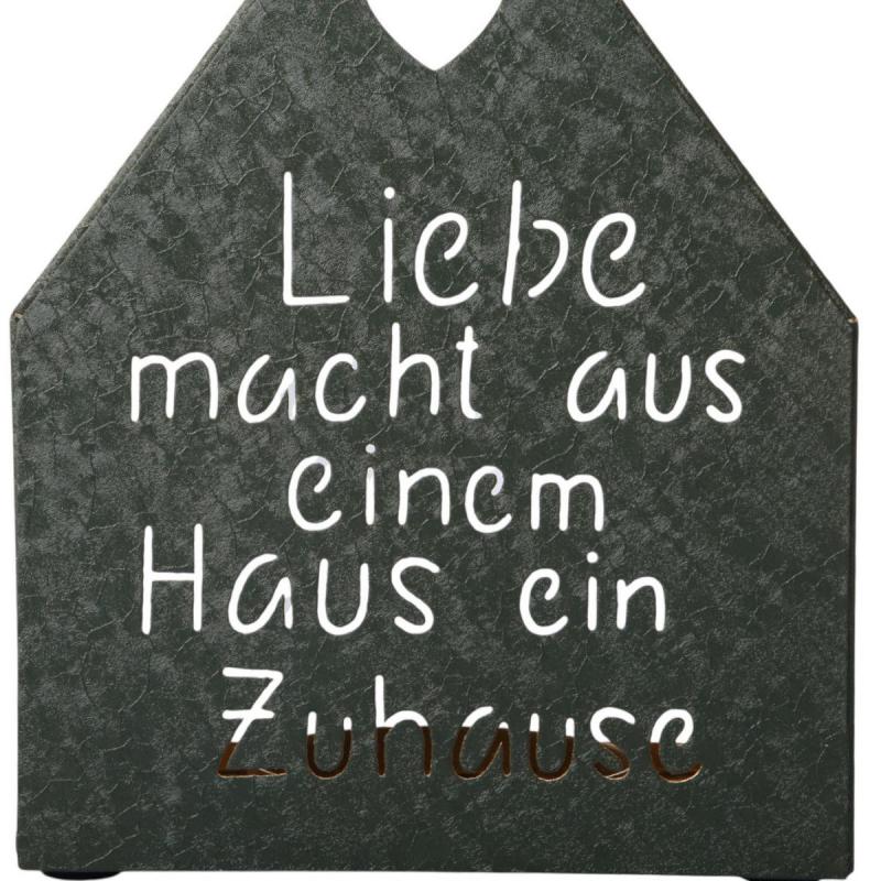 Hausaufsteller "Zuhause" gr&uuml;n