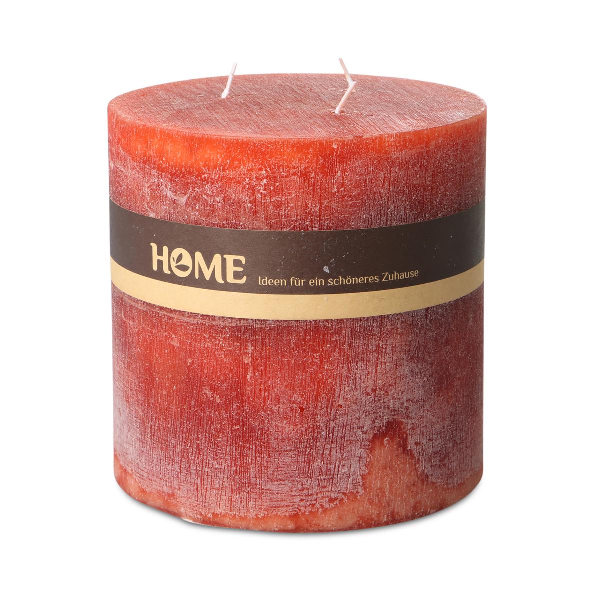 Mehrdochtkerze durchgef&auml;rbt orange