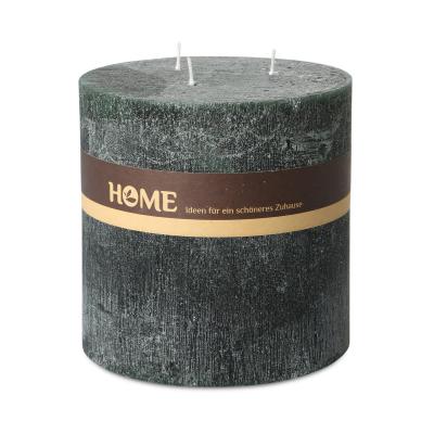 Mehrdochtkerze durchgef&auml;rbt moosgr&uuml;n