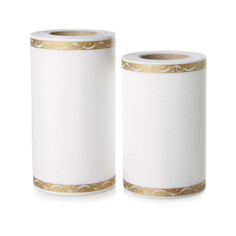 Kranzband wei&szlig; Streifen