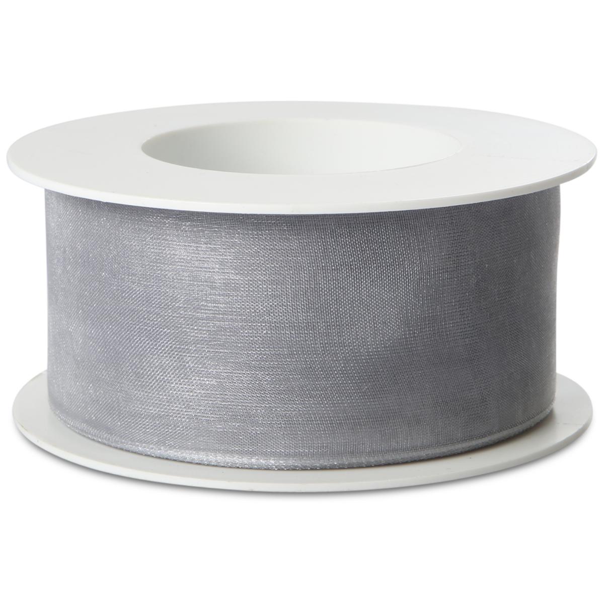 Organza mit Webkante grau