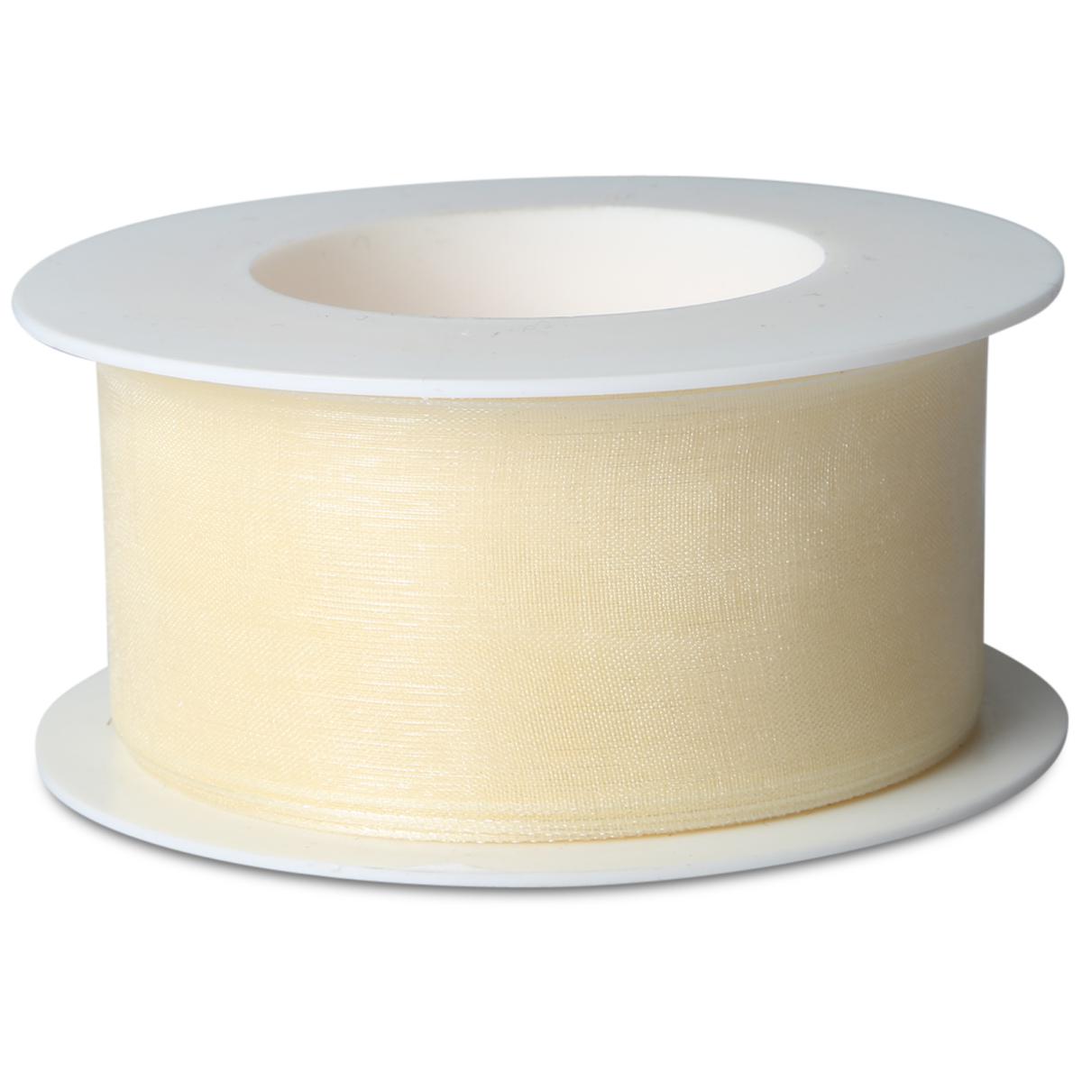 Organza mit Webkante creme