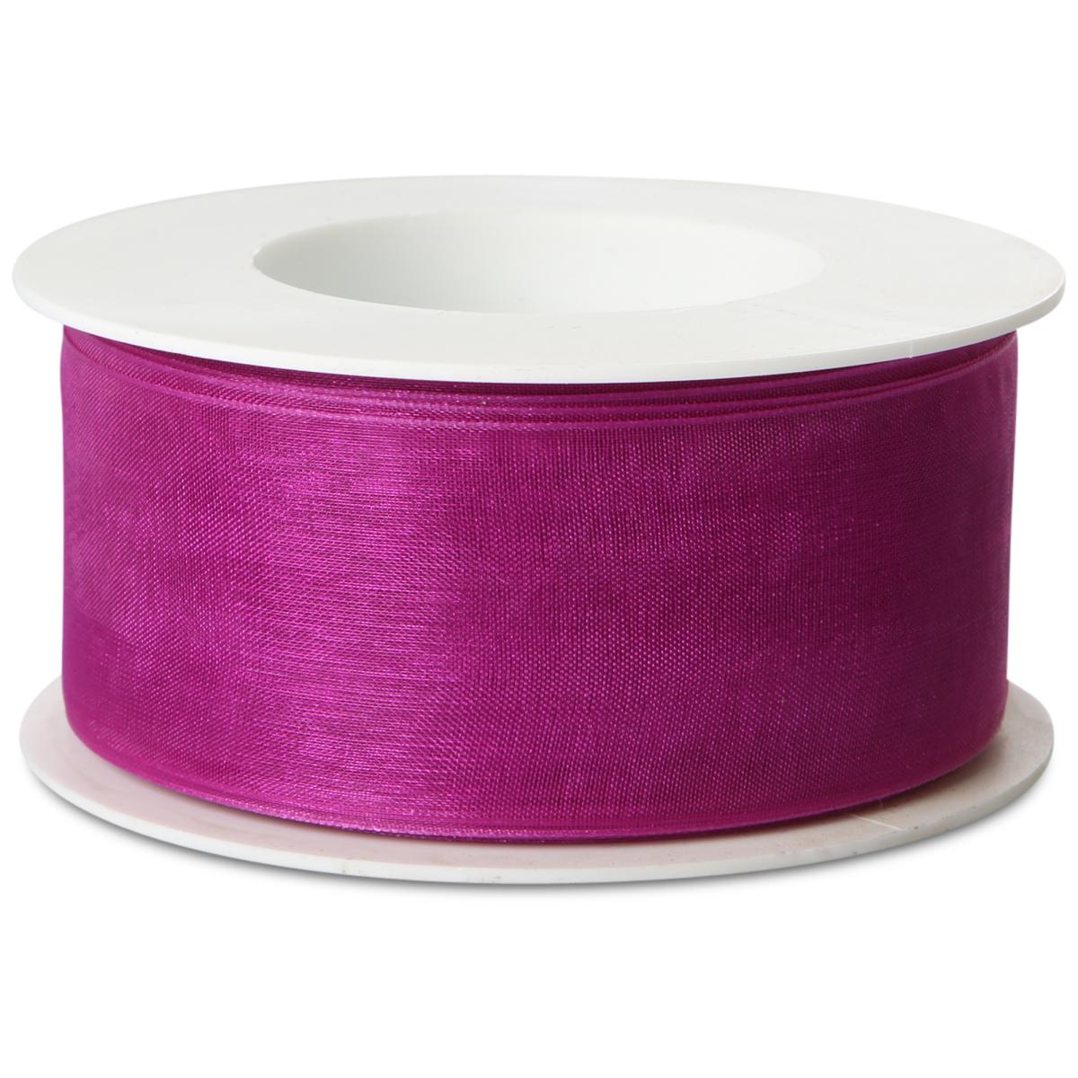 Organza mit Webkante aubergine